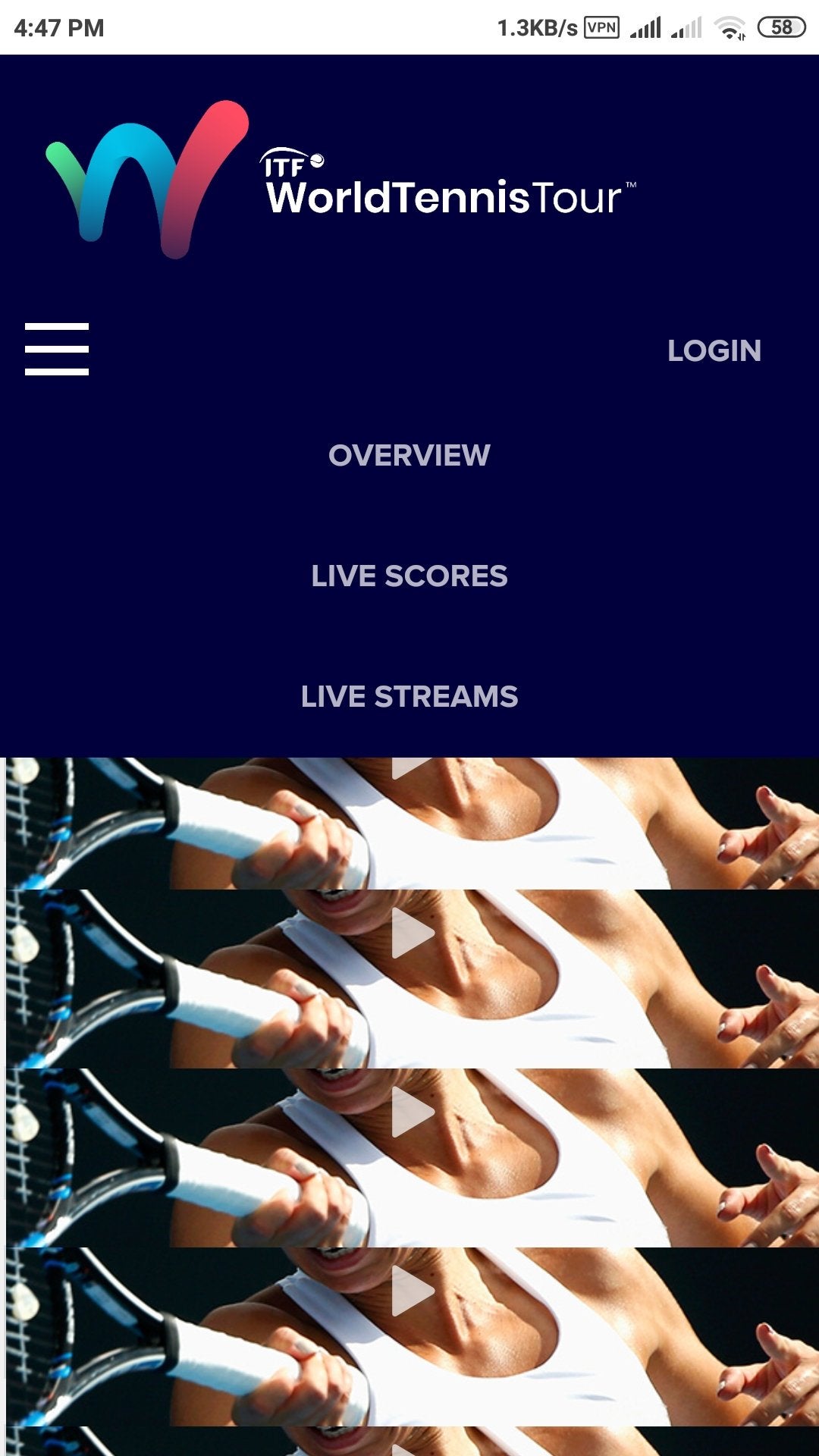 Are ITF streams working on the app? Tennis Forum